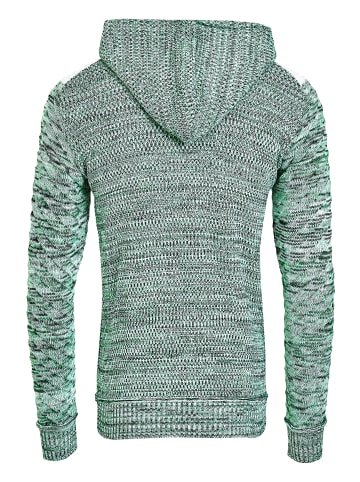 Rusty Neal Full Zip Grobstrick Kapuzen-Strick-Jacke in Neon Grün