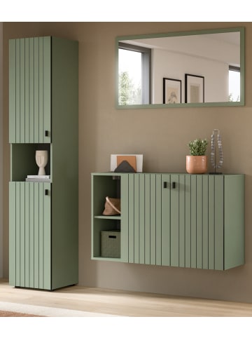 Inn.Furn Garderobe-Set grün 3-teilig 161 cm, Komplettset mit viel Stauraum