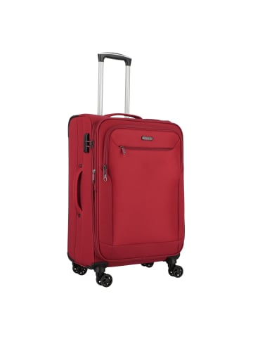 D&N Travel Line 6864 4-Rollen Trolley 66 cm in bordeaux