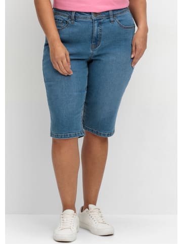 sheego Jeansbermudas in blue denim