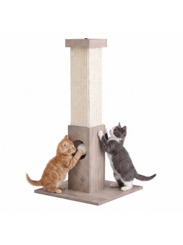 Feandrea Kratzbaum Clawfy in Greige - (B)38 x (H)73 x (T)38 cm