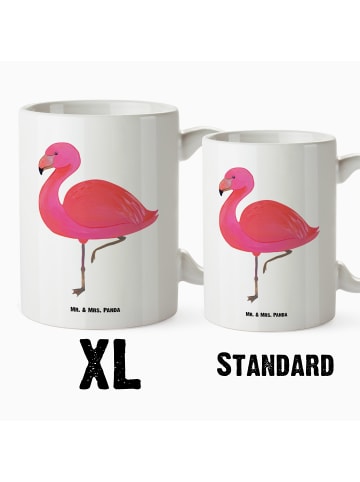 Mr. & Mrs. Panda Kaffeebecher Flamingo Classic ohne Spruch in Weiß