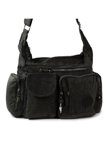 Bag Street Schultertasche Nylon schwarz ca. 32cm