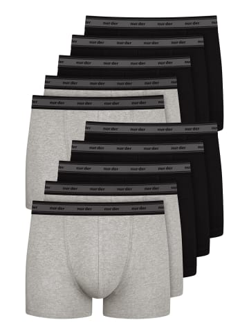 Nur Die  Boxer Organic Cotton Retroshorts in schwarz / graumelange