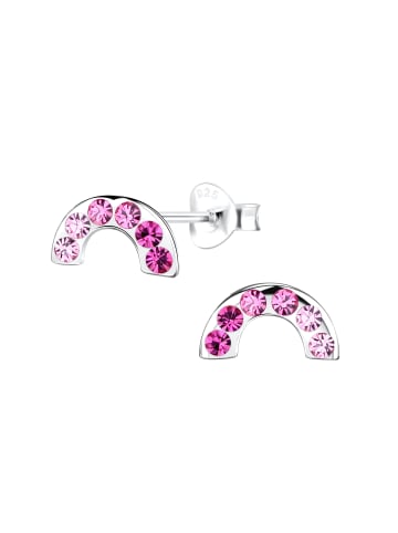 Alexander York Ohrringe, Ohrstecker REGENBOGEN Kristall pink in 925 Sterling Silber, 2-tlg.