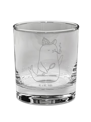 Mr. & Mrs. Panda Trinkglas Robbe Sherlock ohne Spruch in Transparent