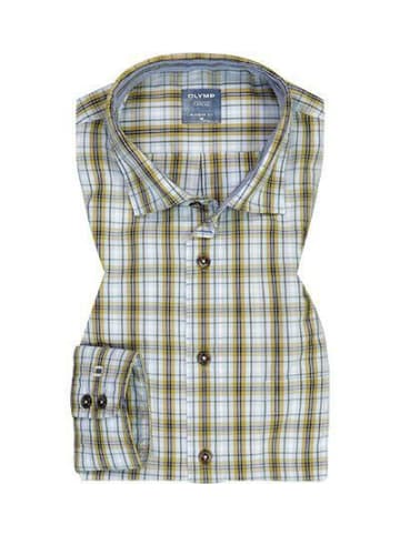 OLYMP  V-Kragen Langarmshirt für Herren in olive