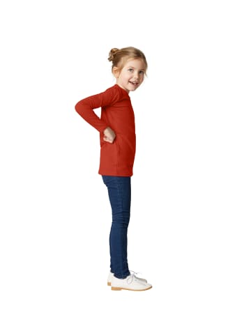 tectake Einfarbiges Langarm-Shirt für Kinder, weinrot