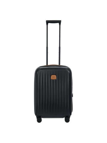 BRIC`s Taormina - 4-Rollen-Kabinentrolley S 55 cm erw. USB (blau) in schwarz
