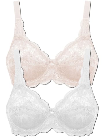 SUSA 2er Pack Bügel BH Latina in skin weiss
