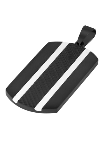 Adeliás Unisex Anhänger aus Edelstahl in schwarz