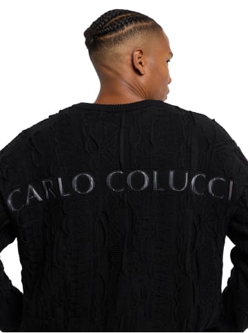 Carlo Colucci Strickpullover Dima in Schwarz