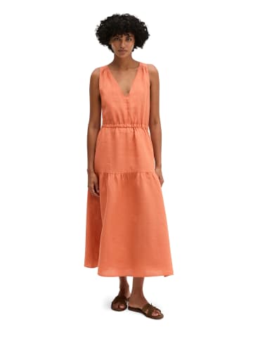 Marc O'Polo Leinen-Stufenkleid regular in Warm Orange