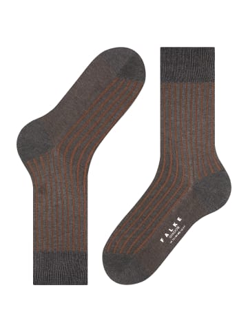 Falke Socken Shadow in Anthracite/braun