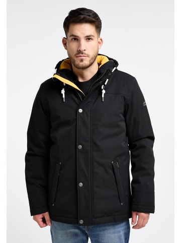 ICEBOUND Herren Wattierte Winterjacke in Schwarz