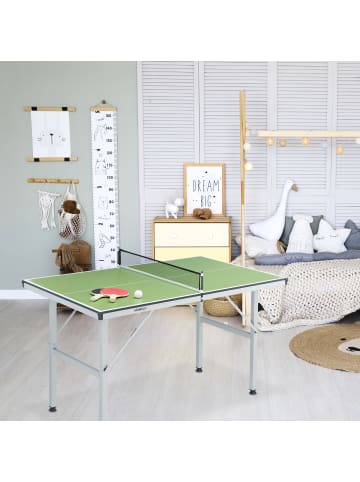 relaxdays Tischtennisplatte in Grün - (B)76 x (H)71 x (T)126 cm