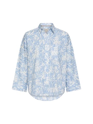 Camel Active Oversized Langarmbluse mit Knopfleiste in Zartes Blau