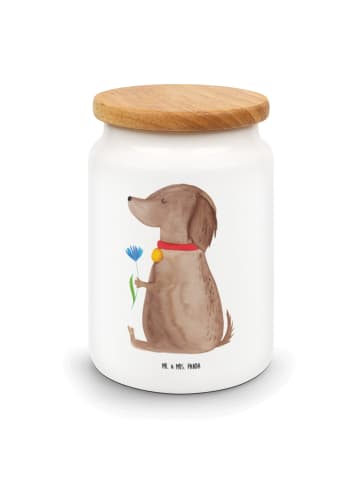 Mr. & Mrs. Panda Dose Hund Blume ohne Spruch in Weiß