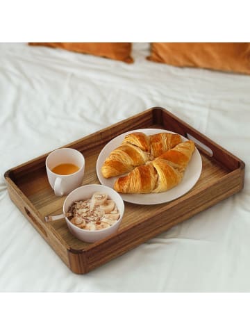 relaxdays Serviertablett in Natur – (B)38,5 x (H)5 x (T)28,5 cm
