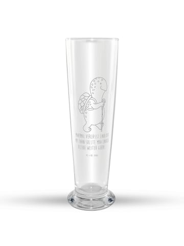 Mr. & Mrs. Panda Bierglas Schildkröte Wanderer mit Spruch in Transparent