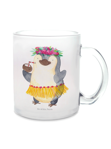 Mr. & Mrs. Panda Teeglas Pinguin Kokosnuss ohne Spruch in Transparent