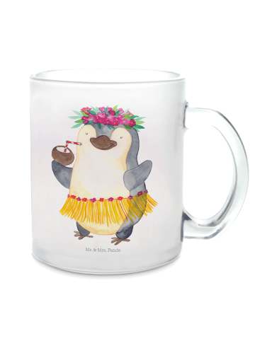 Mr. & Mrs. Panda Teetasse Pinguin Kokosnuss ohne Spruch in Transparent