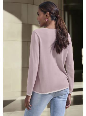 Vivance by Lascana V-Ausschnitt-Pullover in mauve-rosé