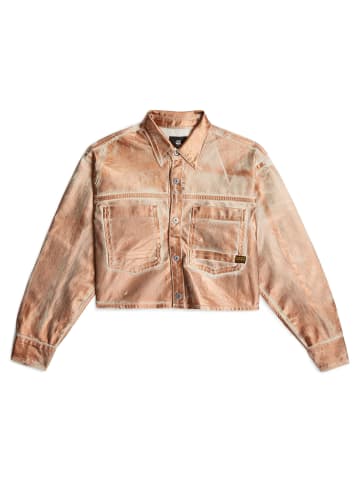 G-Star Raw Lässiges 2-Pocket Overshirt shiny peach metal coating