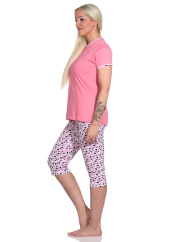 NORMANN Capri Pyjama kurzeSchlafanzug Caprihose - 74511 in pink