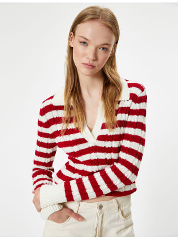 KOTON Sweater in Rot Gestreift