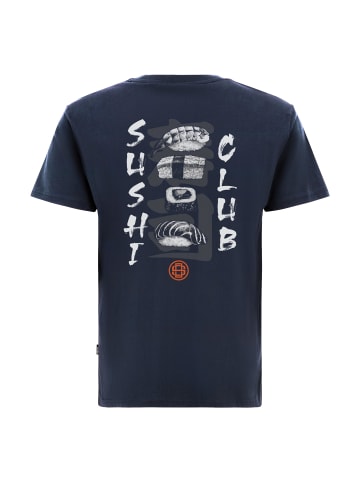 OLDSKULL T-Shirt Asian Sushi Lover Graphic in Navy Blue