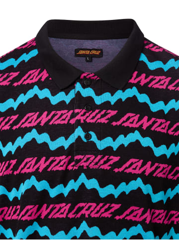 Santa Cruz Poloshirt Slime Drip in schwarz blau