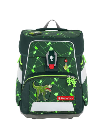 Step by Step Space Shine - Schulranzen Set 5tlg. (Shark Dexter) in Dino Night Tyro