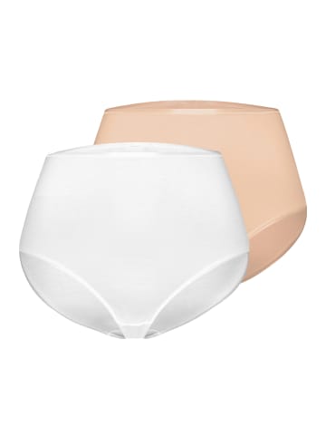 Hanro Maxi Slip Cotton Seamless in Weiß / beige
