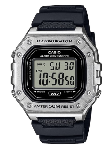 Casio Herren-Digitaluhr Schwarz/Stahlfarben
