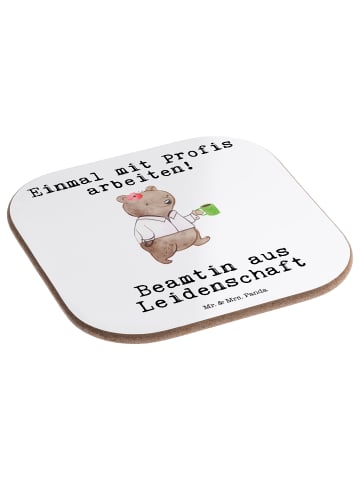 Mr. & Mrs. Panda Untersetzer für Gläser Beamtin Leidenschaft mit... in Weiß