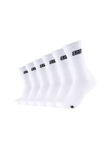 Skechers Tennissocken 6er Pack cushioned in Weiß