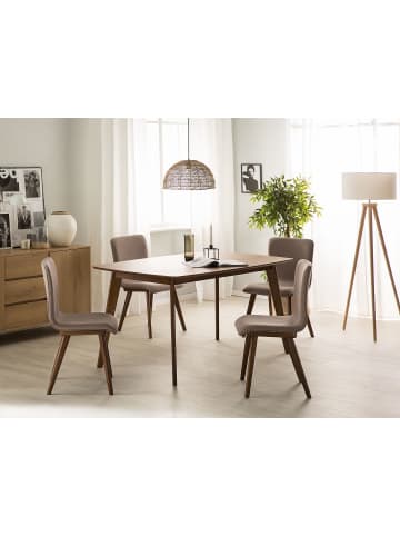 Beliani Esszimmertisch IRIS in Braun - (W) 90 x (H) 75 x (L) 150 cm