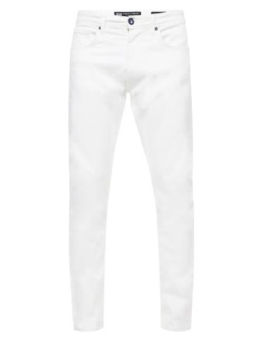 Rusty Neal White Denim Jeans Hose "MELVIN" Slim Fit Cotton-Stretch slim in White Denim