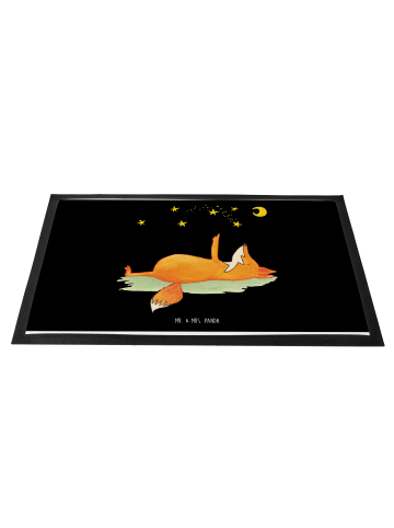 Mr. & Mrs. Panda Fußmatte außen Fuchs Sterne ohne Spruch in Schwarz