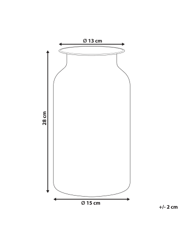 Beliani Blumenvase BHATURE in Bunt - (W) 15 x (H) 27 x (L) 27 cm