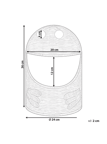Beliani Korb HORMUZ in /Braun - (W) 24 x (H) 36 x (L) 24 cm