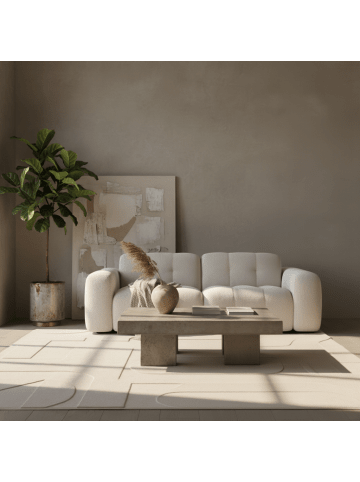 KADIMA DESIGN Teppich Kurzflor Skandinavisch Microfaser Innen in Creme