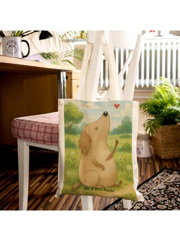 Mr. & Mrs. Panda Uni Tasche Hund Liebe Design ohne Spruch in Weiß