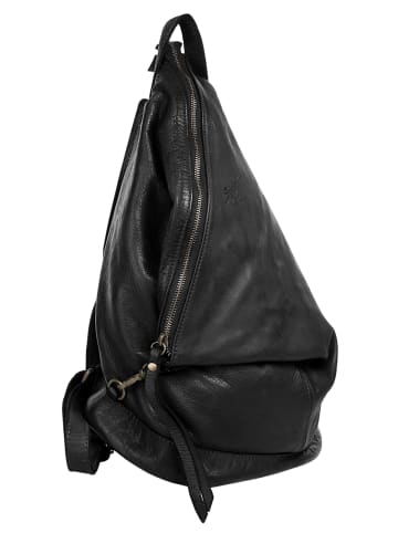 Samantha Look Rucksack echt Leder in schwarz