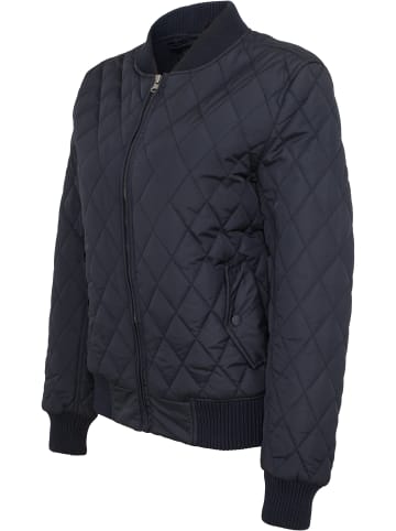 Urban Classics Urban Classics Damen Ladies Diamond Quilt Nylon Jacket in navy