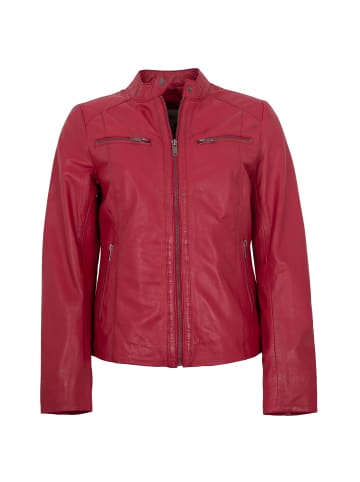 JILANI Lederjacke Lammnappa in Rubinrot