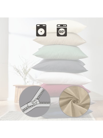 Erwin Müller Edel Flanell Kuschelkissenbezug Nördlingen in taupe