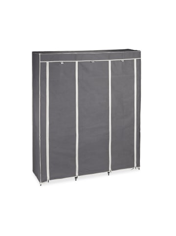 relaxdays Stoffkleiderschrank in Grau - (B)148 x (H)173 x (T)43 cm