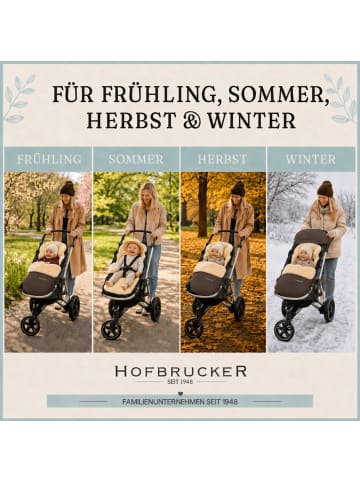 Hofbrucker Lammfell-Fußsack Putzi für Kinderwagen und Buggy in Braun